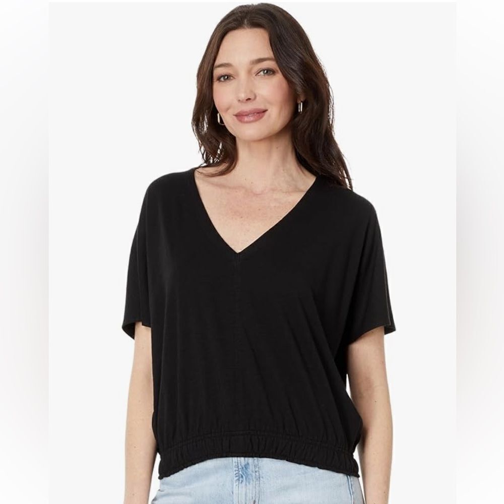 Lilla P womens Elastic Hem V-neck Dolman. Size L. NWT
